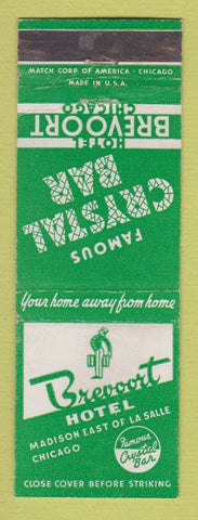 Matchbook Cover - Brevoort Hotel Chicago IL Crystal Bar