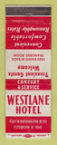 Matchbook Cover - Westlane Hotel Chicago?