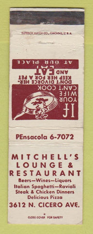 Matchbook Cover - Mitchell's Lounge Restaurant Chicavo IL WEAR