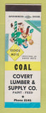 Matchbook Cover - Covert Lumber Supply Paint Feed Coal SAMPLE