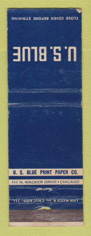 Matchbook Cover - US Blue Print Paper Chicago IL WORN
