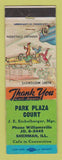 Matchbook Cover - Park Plaza Court Motel Sherman IL WEAR
