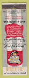 Matchbook Cover - Henry VIII Restaurant Chicago IL WEAR