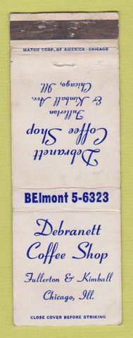 Matchbook Cover - Debranett Coffee Shop Chicago IL WEAR