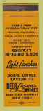 Matchbook Cover - Bob Little's Tavern