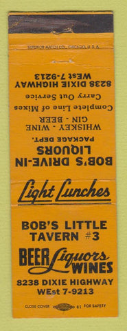 Matchbook Cover - Bob Little's Tavern