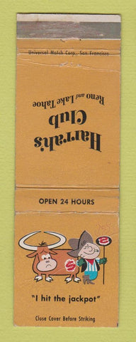 Matchbook Cover - Harrah's Club Casino Reno Lake Tahoe NV WEAR