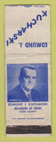 Matchbook Cover Edmund Kucharski Recorder Deeds Election Cook County IL POOR