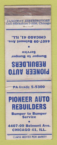 Matchbook Cover - Pioneer Auto Rebuilders Chicago IL WEAR