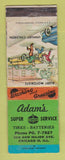 Matchbook Cover - Adam's Standard oil gas Chicago IL WORN