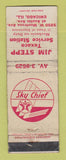 Matchbook Cover - Jim Stepp Texaco oil gas Chicago IL POOR