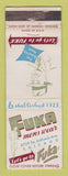 Matchbook Cover - Fuka Men's Clothes Chicago IL