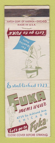 Matchbook Cover - Fuka Men's Clothes Chicago IL