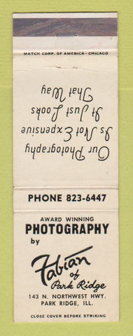 Matchbook Cover - Fabian Photography Park Ridge IL