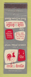 Matchbook Cover - Cock A Doodle Restaurant Dundee IL WEAR