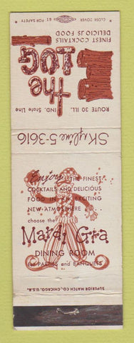 Matchbook Cover - The Log Restaurant IL IN State Line WEAR