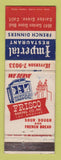 Matchbook Cover - Imperial Restaurant French Garden Grove CA WEAR