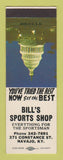 Matchbook Cover - Bill's Sports Shop Navajo KY SAMPLE