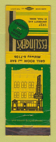 Matchbook Cover - Esslinger's St Paul MN restaurant WEAR