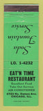 Matchbook Cover - Eat n Time Restaurant Chicago IL WEAR