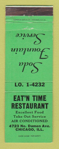 Matchbook Cover - Eat n Time Restaurant Chicago IL WEAR