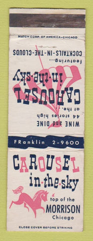 Matchbook Cover - Hotel Morrison Chicago IL Carousel in the Sky WEAR