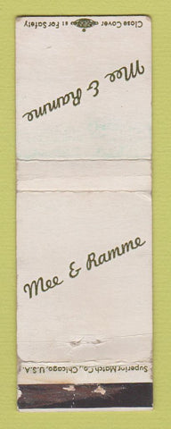 Matchbook Cover - Mee & Ramme Funeral Home Chicago IL WORN
