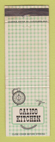 Matchbook Cover - Calico Kitchen New York City Milwaukee WI WEAR