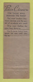 Matchbook Cover - Pekin Electronic Dry Cleaners Chicago IL WEAR