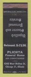 Matchbook Cover - Plichta Funeral Home Chicago IL