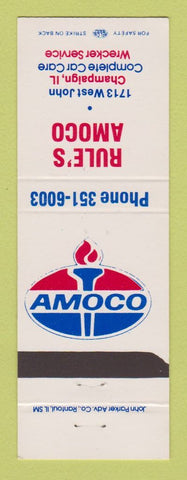 Matchbook Cover - Amoco oil gas Rule's Champaign IL
