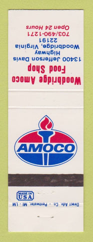 Matchbook Cover - Amoco oil gas Woodbridge Food Shop VA