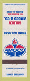 Matchbook Cover - Amoco oil gas Golden Madison IL WEAR