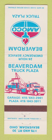 Matchbook Cover - Amoco oil gas Beaverdam Truck Plaza OH