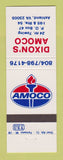 Matchbook Cover - Amoco oil gas Dixon's Ashland VA