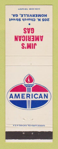 Matchbook Cover - Amoco oil gas Jim's American Homerville GA