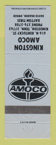 Matchbook Cover - Amoco oil gas Kingston TN Dayton Tires BLUE