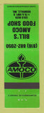 Matchbook Cover - Amoco oil gas Bill's Boonville MO