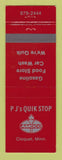 Matchbook Cover - Amoco oil gas PJ's Quik Stop Cloquet MN