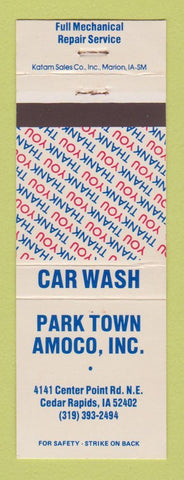 Matchbook Cover - Amoco oil gas Park Town Cedar Rapids IA