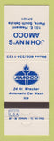 Matchbook Cover - Amoco oil gas Johnny's Pierre SD