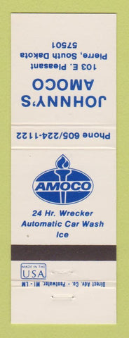 Matchbook Cover - Amoco oil gas Johnny's Pierre SD
