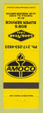 Matchbook Cover - Amoco oil gas Goodyear Tires Bob's Tuscola IL YELLOW