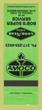 Matchbook Cover - Amoco oil gas Goodyear Tires Bob's Tuscola IL GREEN