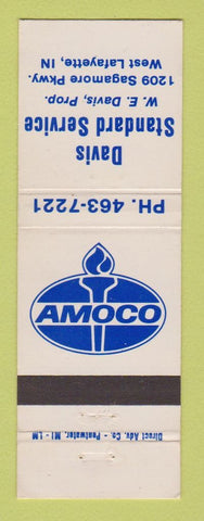 Matchbook Cover - Amoco oil gas Davis West Lafayette IN