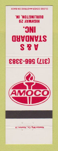 Matchbook Cover - Amoco oil gas A&S Burlington IN