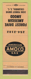Matchbook Cover - Amoco oil gas Forest Drive Columbia SC