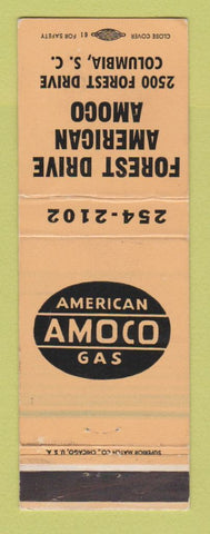 Matchbook Cover - Amoco oil gas Forest Drive Columbia SC