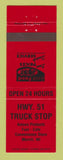 Matchbook Cover - Amoco oil gas Highway 51 Truck Stop Merrill WI