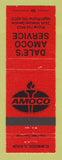 Matchbook Cover - Amoco oil gas Dale's Elmwood IL